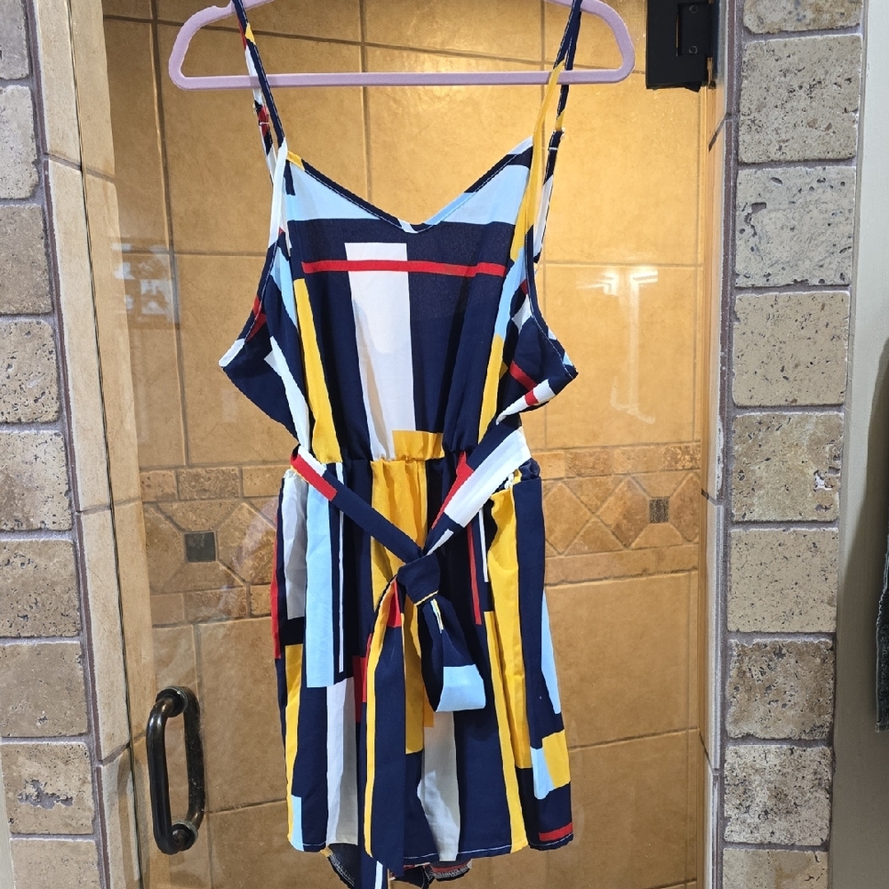 Colorful Striped Sleeveless Dress